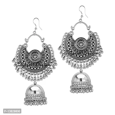 JMBW International Oxidised Fashion Stylish Antique Afghani Jewellry latkan Earrings set