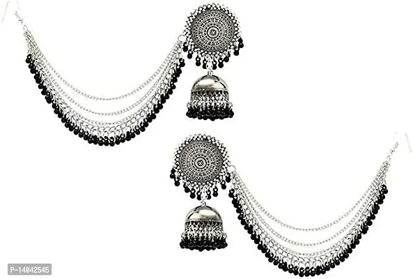 Black Bahubali Earring  with maagtikka-thumb0