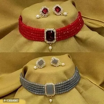 Latest Beautiful Brass Jewellery Set for Women Combo