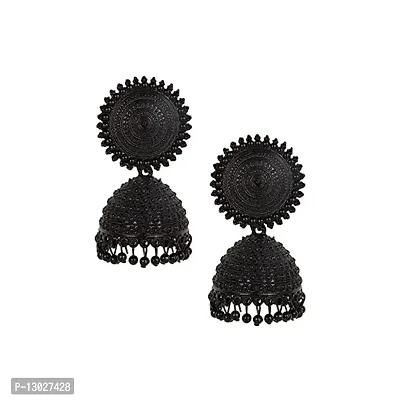 JMBW Black colour jhumka earrings traditional/ jhumka earring for girls/ Beautiful Traditional Jhumki Earring For Women-thumb3