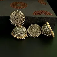 JMBW COMBO OF 2 PAIRS SHINNING GOLD PLATED JHUMKI EARRING FOR WOMENS/GIRLS-thumb3