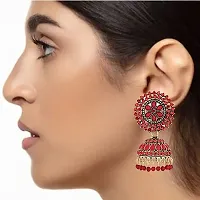 JMBW TRENDY GOLD PLATED & STONES WORK JHUMKI EARR FOR WOMENS/GIRLS-thumb2