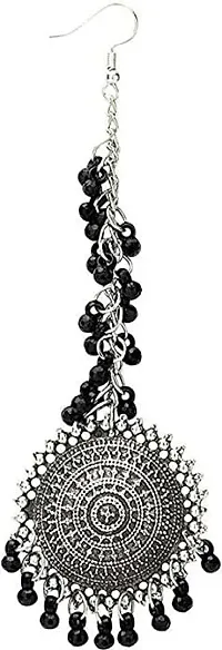 Black Bahubali Earring  with maagtikka-thumb1