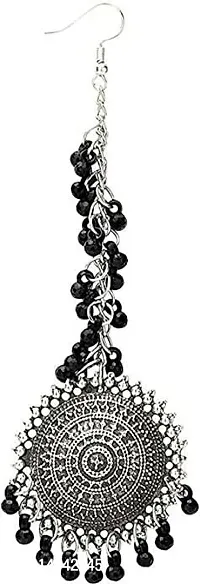 Black Bahubali Earring  with maagtikka-thumb2