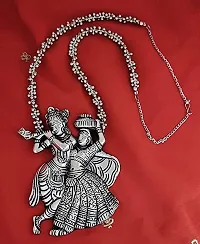 JMBW International Radha Krishna Chain Pendant Necklace for Girls & Women-thumb3