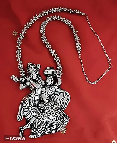 JMBW International Radha Krishna Chain Pendant Necklace for Girls & Women-thumb4