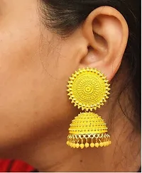 JMBW COMBO OF 2 PAIRS TRADITIONAL GOLD PLATED JHUMKI EARRINGS FOR WOMENS/GIRLS-thumb3