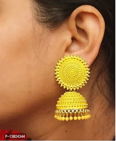 JMBW COMBO OF 2 PAIRS TRADITIONAL GOLD PLATED JHUMKI EARRINGS FOR WOMENS/GIRLS-thumb4