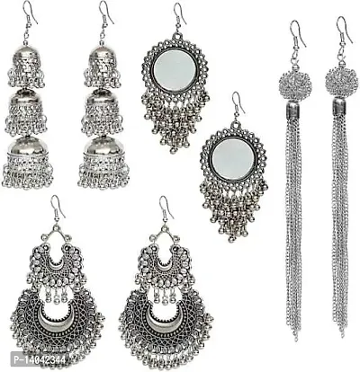 Elegant Earrings for Women, Pack of 4-thumb0