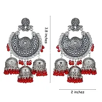 JMBW International traditional Navratri Wedding Bridal Earrings with Maang Tikka Combo for Women and Girls-thumb2