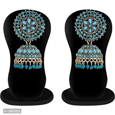 JMBW PARTYWEAR CRYSTAL STONES JHUMKI EARRINGS FOR WOMENS/GIRLS-thumb4