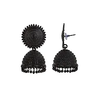 JMBW Black colour jhumka earrings traditional/ jhumka earring for girls/ Beautiful Traditional Jhumki Earring For Women-thumb1