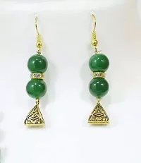 JMBW International Jewellery Fashionable Alloy Gold-plated Jewel Set (Green, Gold)-thumb1