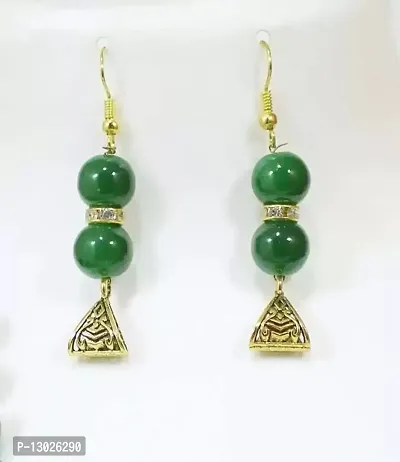 JMBW International Jewellery Fashionable Alloy Gold-plated Jewel Set (Green, Gold)-thumb2