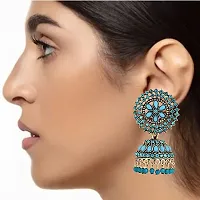 JMBW PARTYWEAR CRYSTAL STONES JHUMKI EARRINGS FOR WOMENS/GIRLS-thumb1