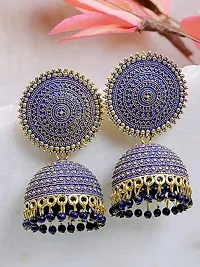 JMBW Fashion Jhumki Earrings for Women- Traditional Bollywood Ethnic Bridal Wedding Indian Pearl Hangings-thumb2