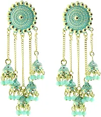 5LAYER JHUMKI (BLACK, FIROZI  )-thumb1