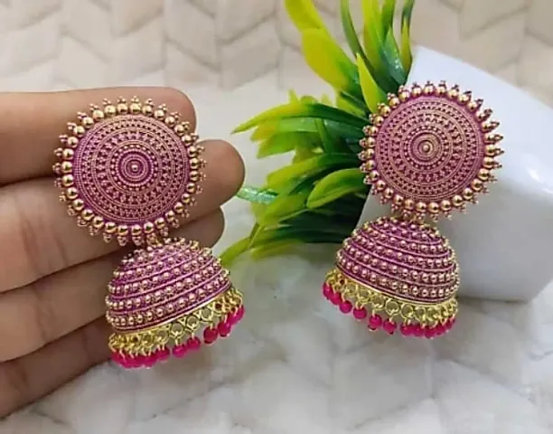 Trendy Designer Alloy Drop Jhumka Earrings
