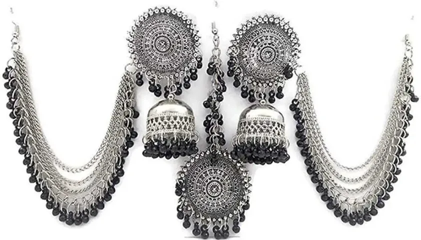 Elegant Earring for Women with Maang Tikka, Combo