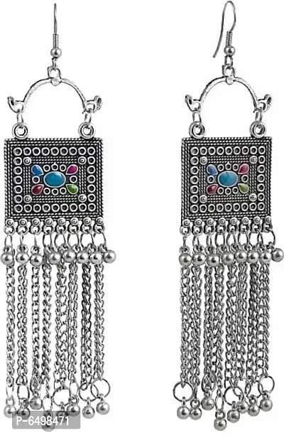 Trendy Oxidised Silver Earring for Women-thumb0