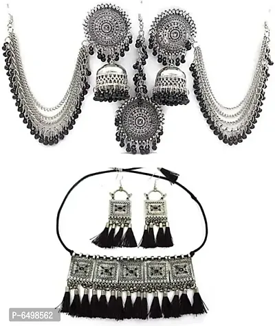 Alloy Silver Jewel Set  (Black)-thumb0