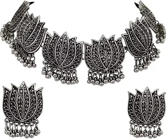 Afghani Style Oxidized Silver Jewellery Set