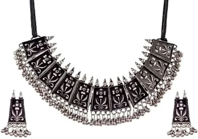 Best Selling Alloy Silver Oxidized Jewellery Set