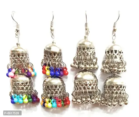 Oxidize silver earrings  2 pair combo-thumb0
