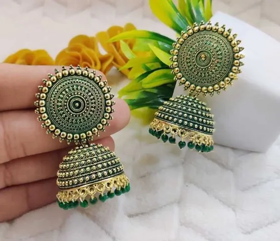 Trendy Silver Gold Plated Alloy Earrings For Women