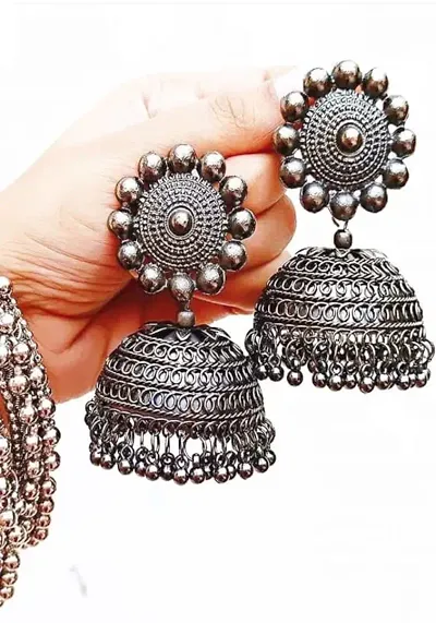 Oxidize drop jhumka