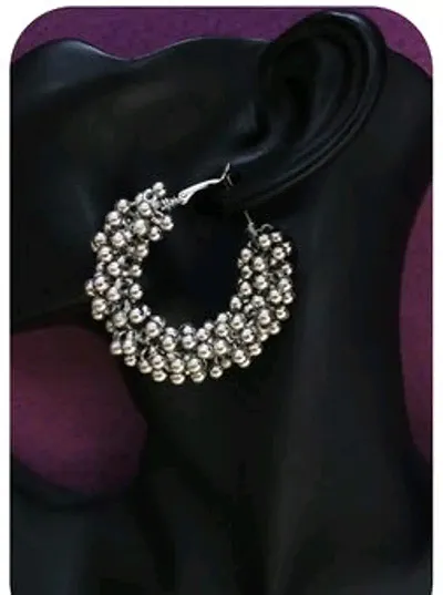 Dazzling Stylish Beads Earrings(Silver)