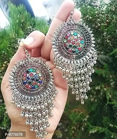 Dazzling Round Shape Peacock Earrings-thumb0