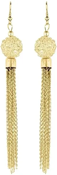 GOLD OXIDISED SHINNING CHAIN DROUP EARRINGS FOR WOMENS AND GIRLS