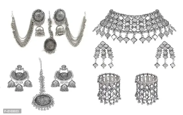 tribal oxidised silver jewellery for womens and girls,