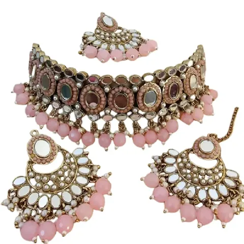 Kundan Pearl Jewelry Mirror Jewelry