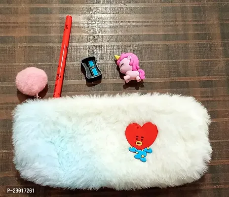 Fur Pencil Pouch For Kids-thumb0