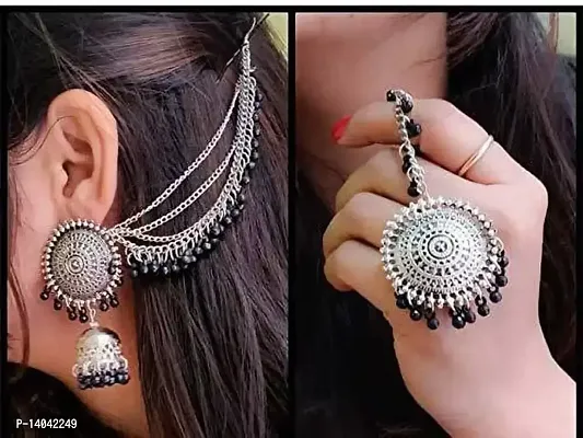 Elegant Earring for Women  with Maang Tikka, Combo-thumb3