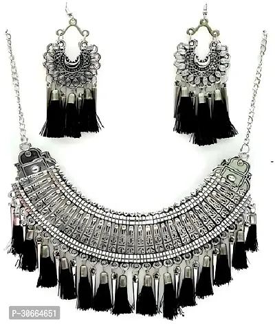 Trendy Silver Oxidized Jewellery Set Combo-thumb4