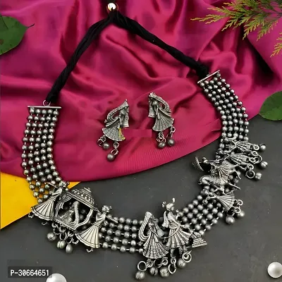 Trendy Silver Oxidized Jewellery Set Combo-thumb3