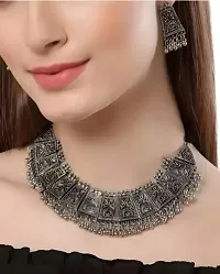 Trendy Silver Oxidized Jewellery Set Combo-thumb2