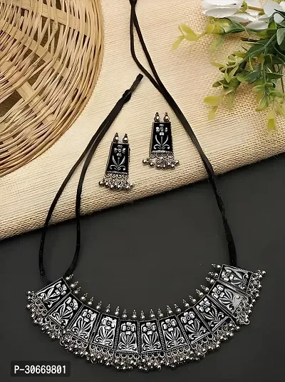 Trendy Silver Oxidized Jewellery Set Combo-thumb5