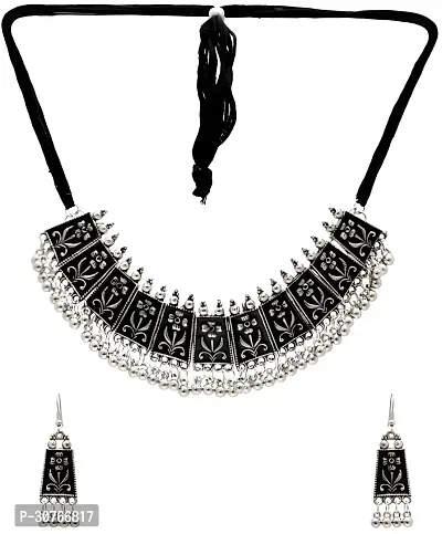 Oxidized Jewelry
ecklace set black chips, black bahubali, pigeon set-thumb4