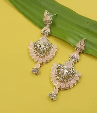 Necklace with Maang Tikka Earrings Indian Traditional Bridal Wedding Jewellery Set.-thumb3