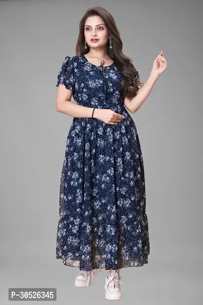 Stylish Georgette Dress for Women-thumb3