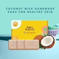 BabyButtons Coconut Milk Soap | 100% Natural Hand Made Soap | Skin Friendly, Cold Pressed| Paraben  Alcohol Free (Pack of 3, 100 gm Each)-thumb4