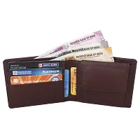 FASHIONEVER Men's PU Card Holder Leather Wallet (Brown)-thumb3