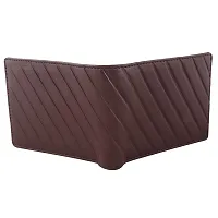 FASHIONEVER Men's PU Card Holder Leather Wallet (Brown)-thumb2