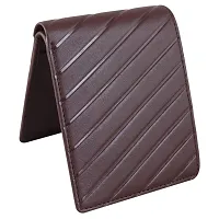 FASHIONEVER Men's PU Card Holder Leather Wallet (Brown)-thumb1