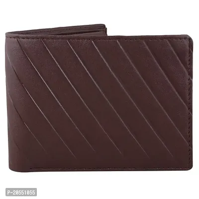 FASHIONEVER Men's PU Card Holder Leather Wallet (Brown)-thumb0