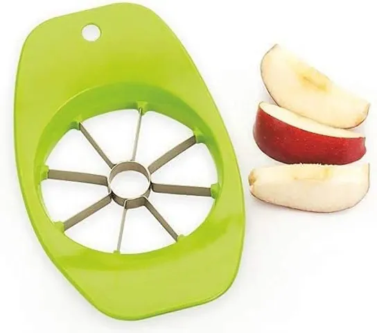 Onkar Plastic & Stainless Steel Apple Fruits Cutter (Red) - Colors May Vary ( Pack of 1 )